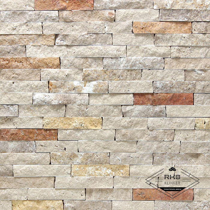 Фасадный камень Полоса - Травертин Цветной Mystic в Саратове